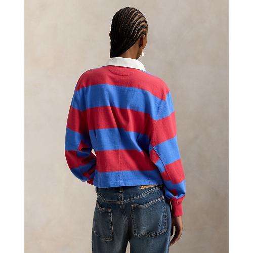 Polo Ralph Lauren - Jersey Shaped Rugby Shirt- Red-Blue Stripe
