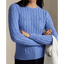 Polo Ralph Lauren - Cable Knit Cotton Crewneck Sweater - Litchfield Blue
