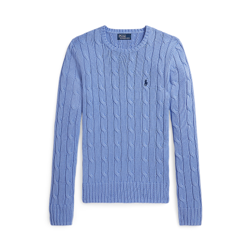 Polo Ralph Lauren - Cable Knit Cotton Crewneck Sweater - Litchfield Blue