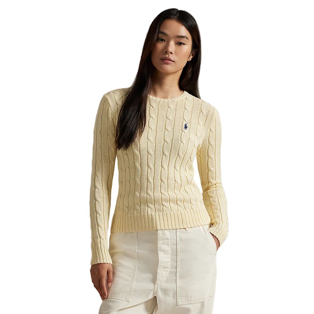 Polo Ralph Lauren - Cable Knit Cotton Crewneck Sweater - Cream