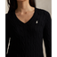 Polo Ralph Lauren - Cable Knit Cotton V Neck Sweater - Black