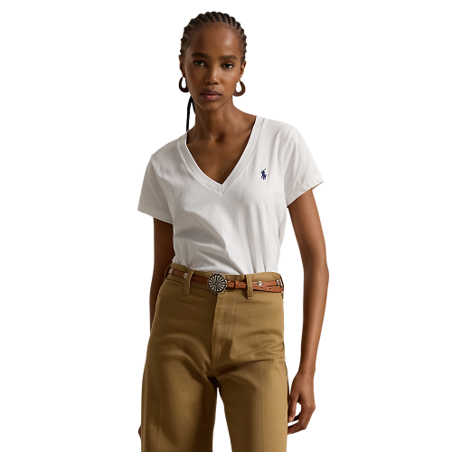 Polo Ralph Lauren - Cotton Jersey V-Neck T-Shirt - White