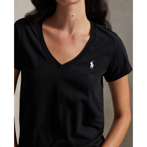 Polo Ralph Lauren - Cotton Jersey V-Neck T-Shirt - Black