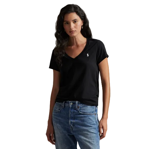Polo Ralph Lauren - Cotton Jersey V-Neck T-Shirt - Black