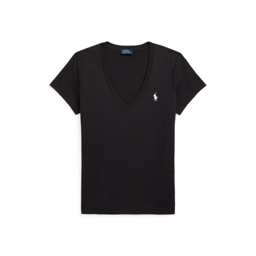 Polo Ralph Lauren - Cotton Jersey V-Neck T-Shirt - Black