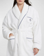 POL4P0005-Polo Ralph Lauren - Monogrammed Cotton Terry Robe - White/Navy
