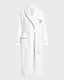 POL4P0005-Polo Ralph Lauren - Monogrammed Cotton Terry Robe - White/Navy