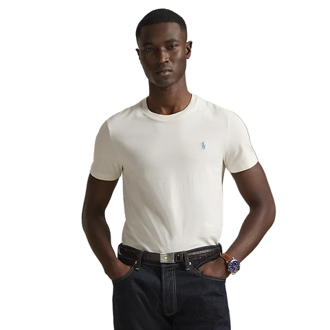 Polo Ralph Lauren - Custom Slim Fit Jersey Crewneck T-Shirt - Antique Cream