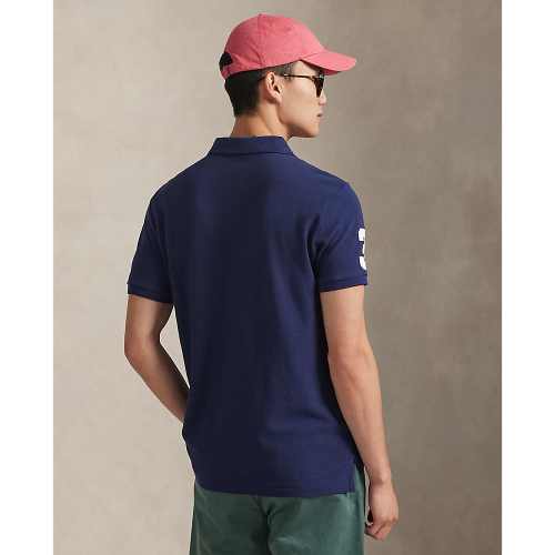 Polo Ralph Lauren - Custom Slim Fit Big Pony Mesh Polo Shirt - Navy