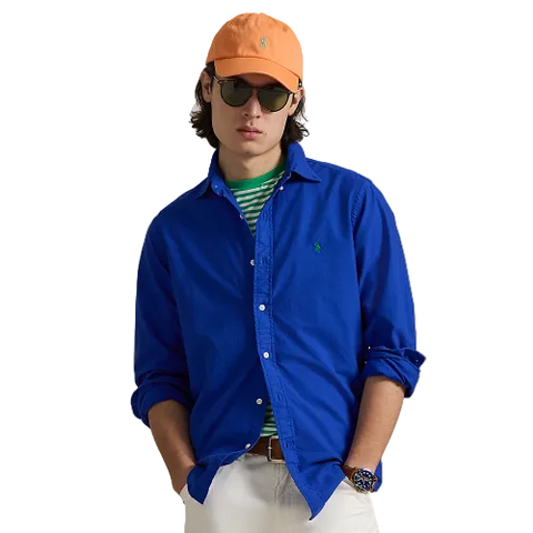 Polo Ralph Lauren - Custom Fit Garment Dyed Oxford Shirt - Pacific Royal