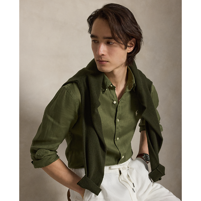 Polo Ralph Lauren - Custom Fit Linen Shirt - Garden Trail