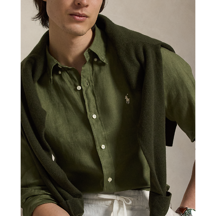 Polo Ralph Lauren - Custom Fit Linen Shirt - Garden Trail