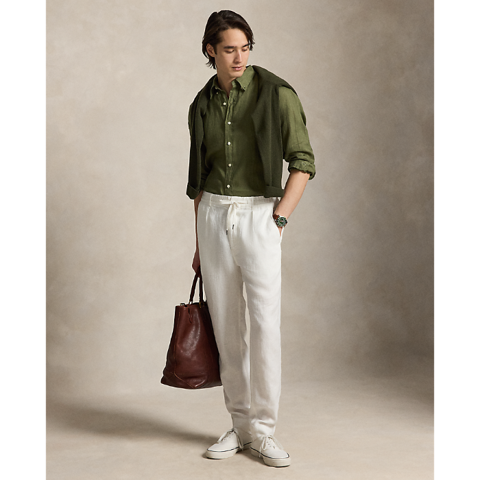 Polo Ralph Lauren - Custom Fit Linen Shirt - Garden Trail