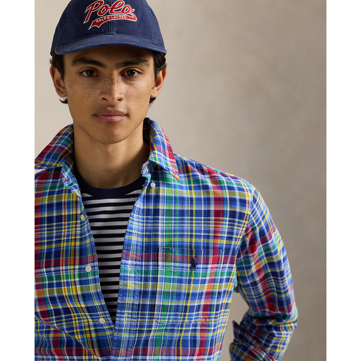 Polo Ralph Lauren - Poplin Stretch Shirt - Check - Royal/Navy Multi