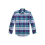 Polo Ralph Lauren - Custom Fit Plaid Oxford Shirt - Green and Blue