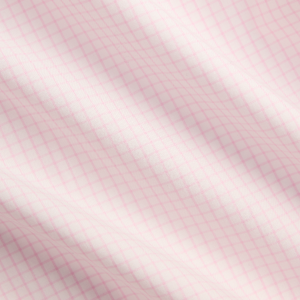 POL710974534013-Polo Ralph Lauren - Custom Fit Check Stretch Poplin Shirt - Pink/White