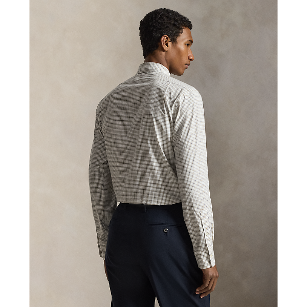 Polo Ralph Lauren - Custom Fit Plaid Stretch Poplin Shirt - Beige Multi