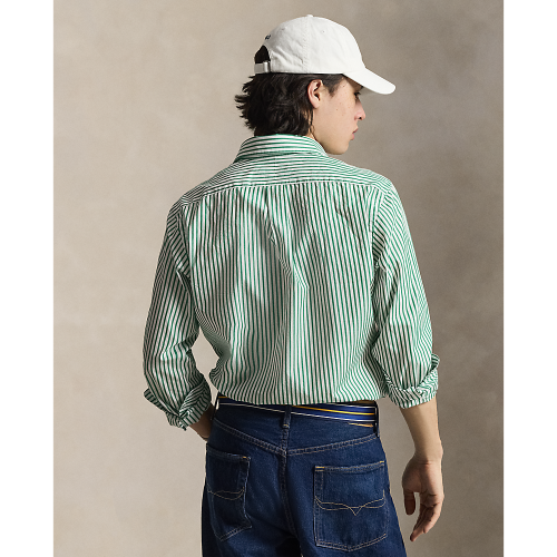 Polo Ralph Lauren - Custom Fit Striped Oxford Shirt - White Erin Green