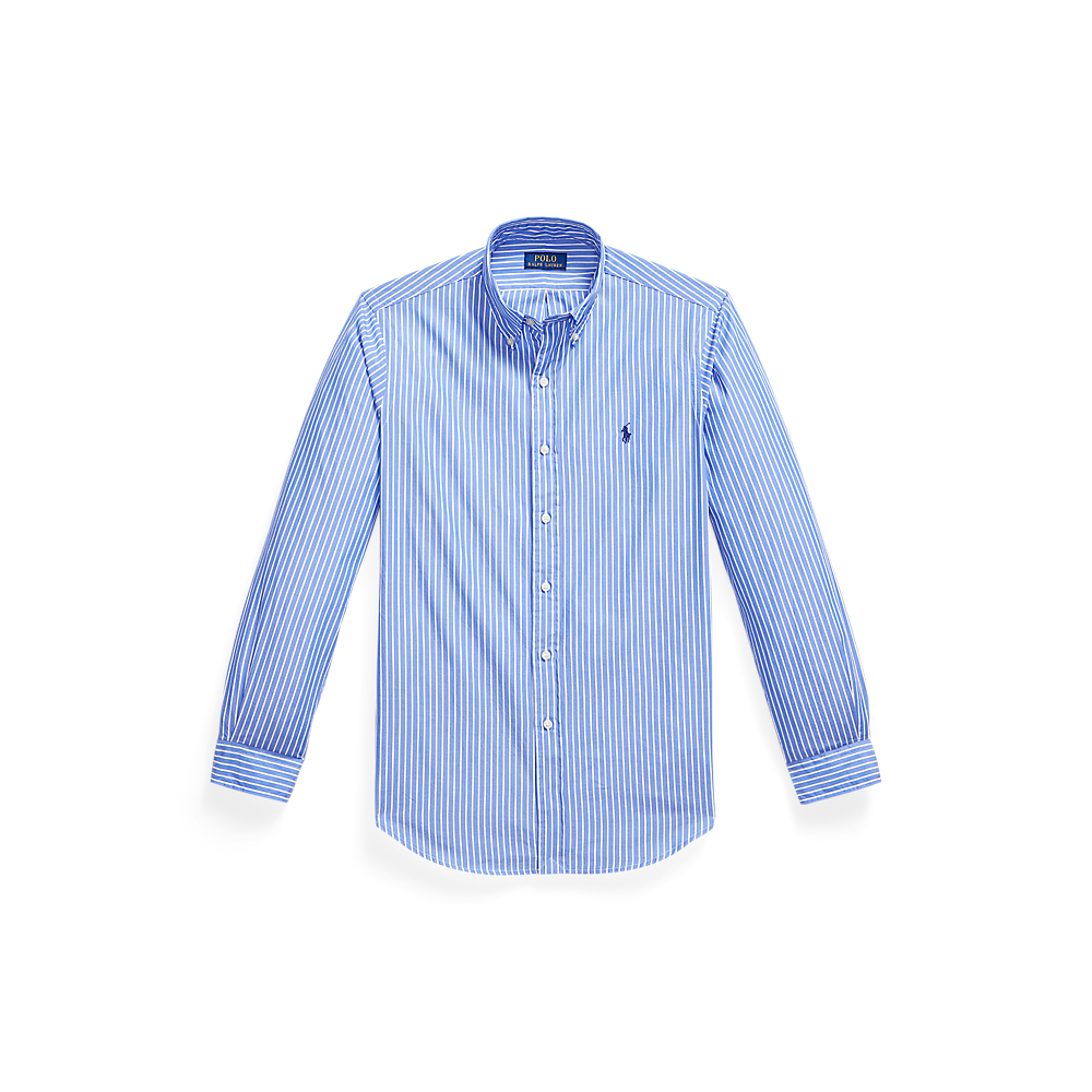 Polo Ralph Lauren - Custom Fit Striped Oxford Shirt - Blue White