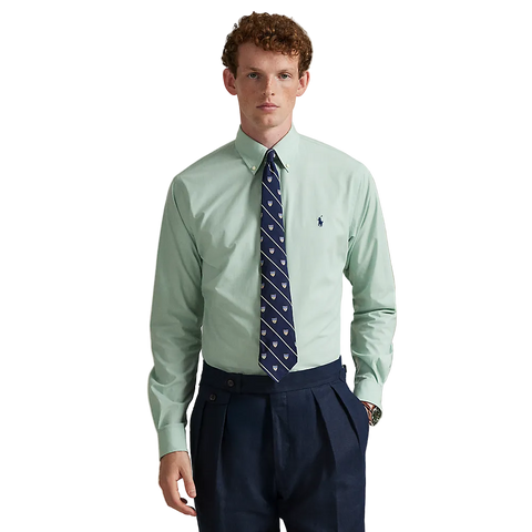 Polo Ralph Lauren - Custom-Fit Stretch Cotton Shirt - Green White
