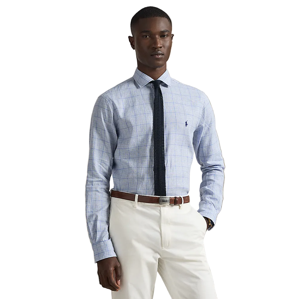 Polo Ralph Lauren - Custom Fit Plaid Linen Shirt - Blue Multi