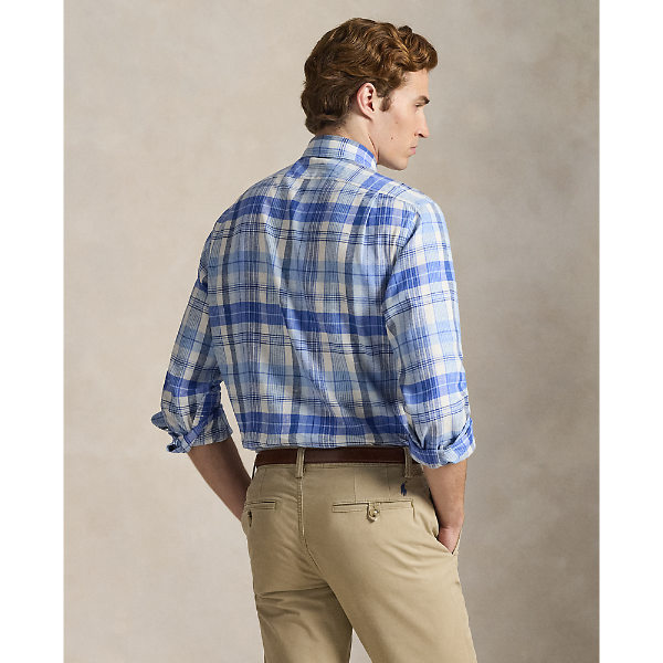 Polo Ralph Lauren - Custom Fit Check Linen Shirt - Blue Multi