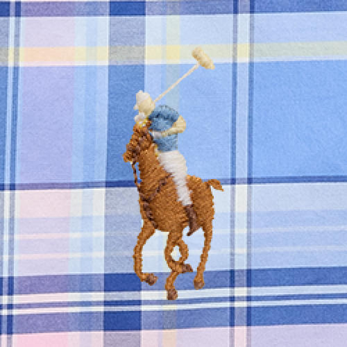 Polo Ralph Lauren - Custom Fit Plaid Stretch Oxford Shirt - Blue Pink