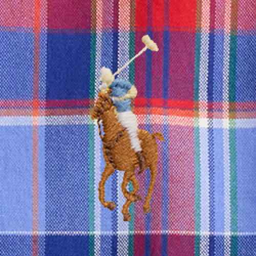 Polo Ralph Lauren - Custom Fit Plaid Oxford Shirt - Blue and Red