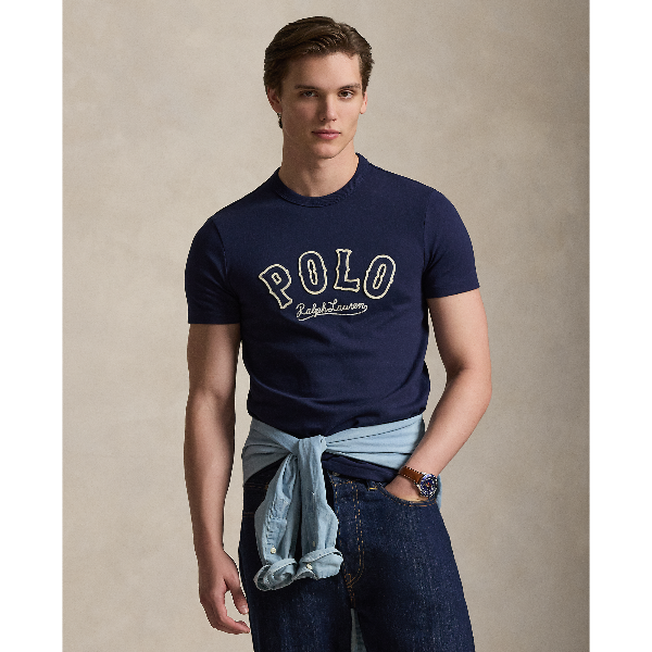POL710P07349001-Polo_Ralph_Lauren_-_Slim_Fit_Western_T-shirt_-_Cruise_Navy