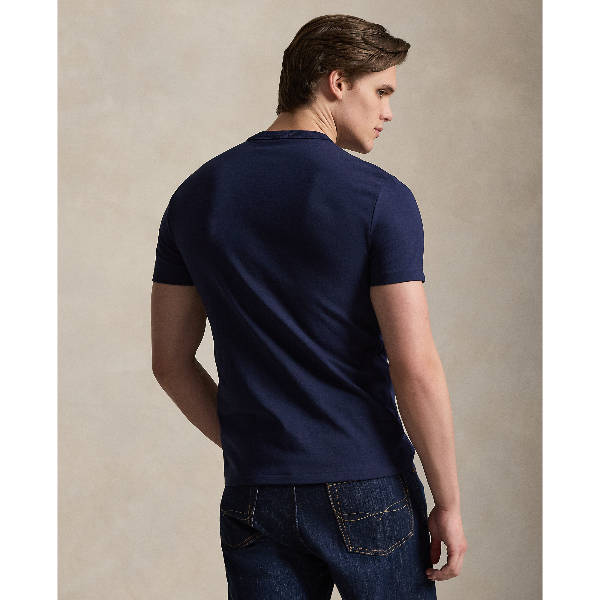 POL710P07349001-Polo Ralph Lauren - Slim Fit Western T-shirt - Cruise Navy
