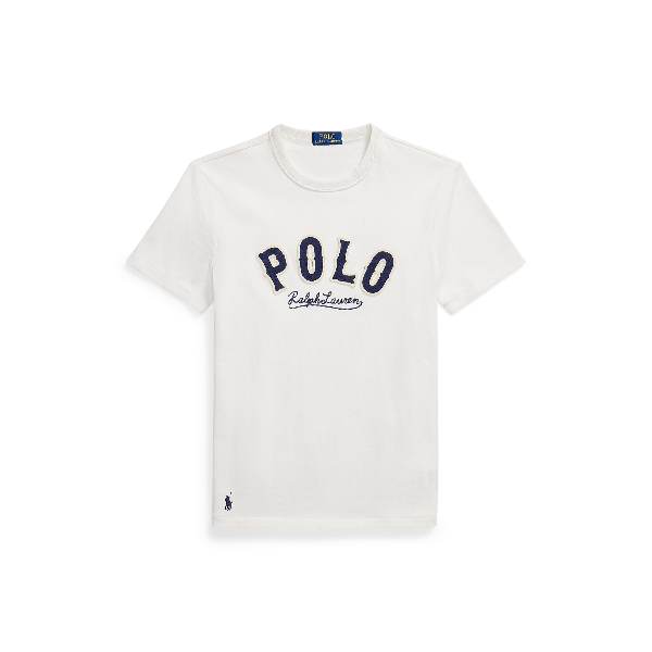 POL710P07349005-Polo Ralph Lauren - Slim Fit Western T-shirt - Deckwash White