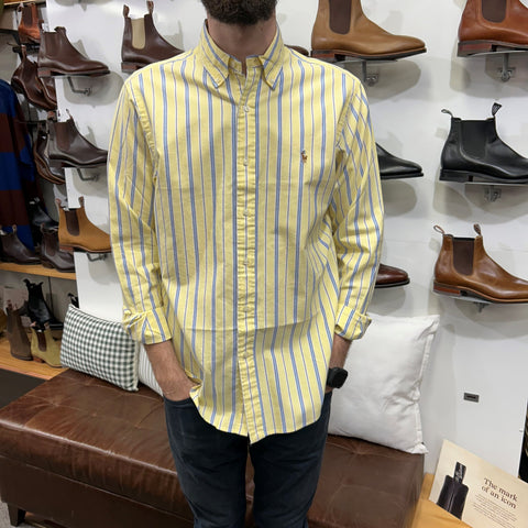 Polo Ralph Lauren - Oxford Shirt - Stripe - Yellow, Blue, White
