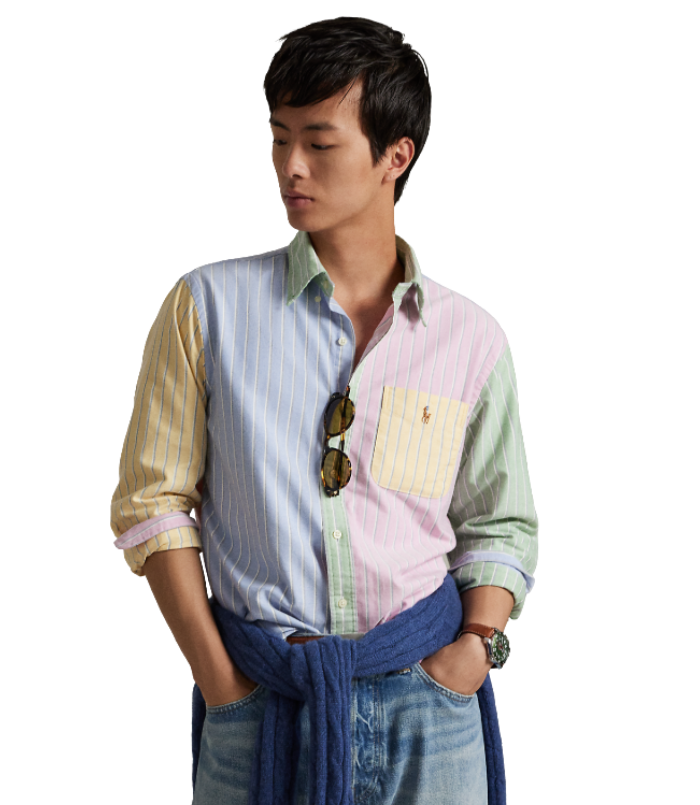 POL974542001-Polo Ralph Lauren - Classic Fit Oxford Shirt - Fancy Stripe