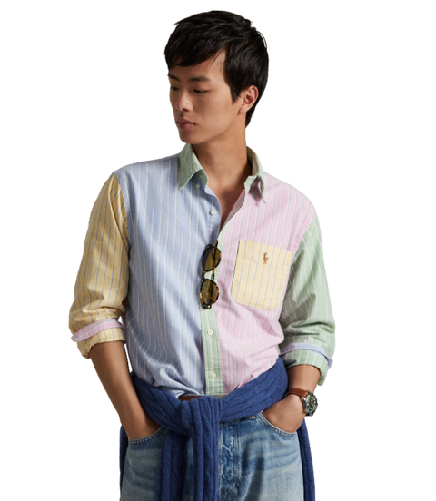 POL974542001-Polo Ralph Lauren - Classic Fit Oxford Shirt - Fancy Stripe
