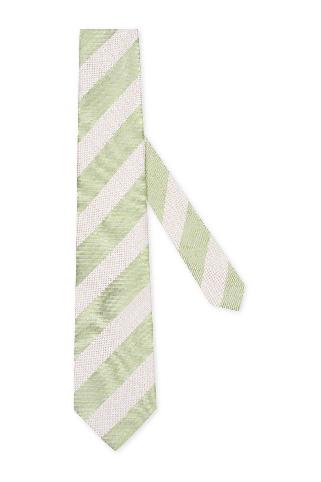 M.J. Bale - Pembroke Tie - Striped - Ivory/Green