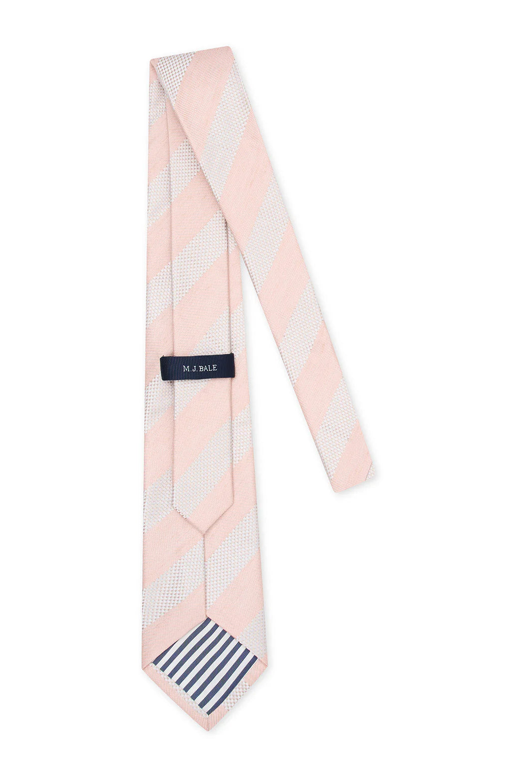 M.J. Bale - Pembroke Tie - Striped - Ivory/Pink
