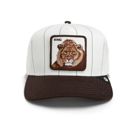 Goorin - Animal Trucker Cap - Pinstripe Lion King - Brown & White (Mineral Grey)
