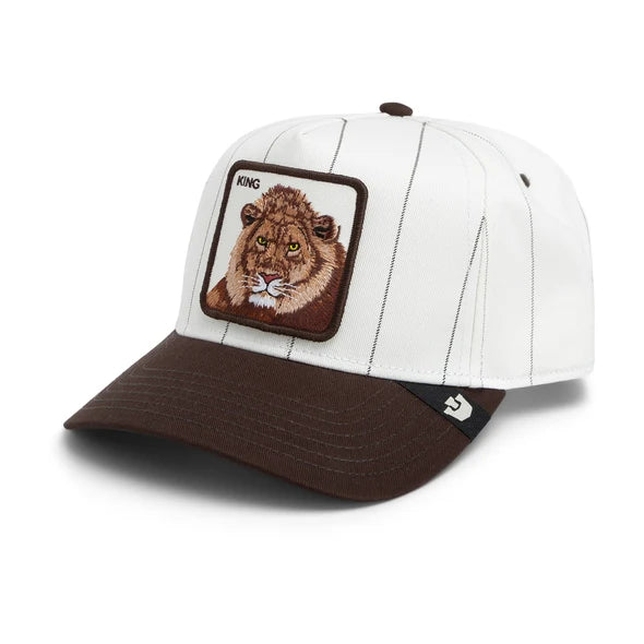 Goorin - Animal Trucker Cap - Pinstripe Lion King - Brown & White (Mineral Grey)