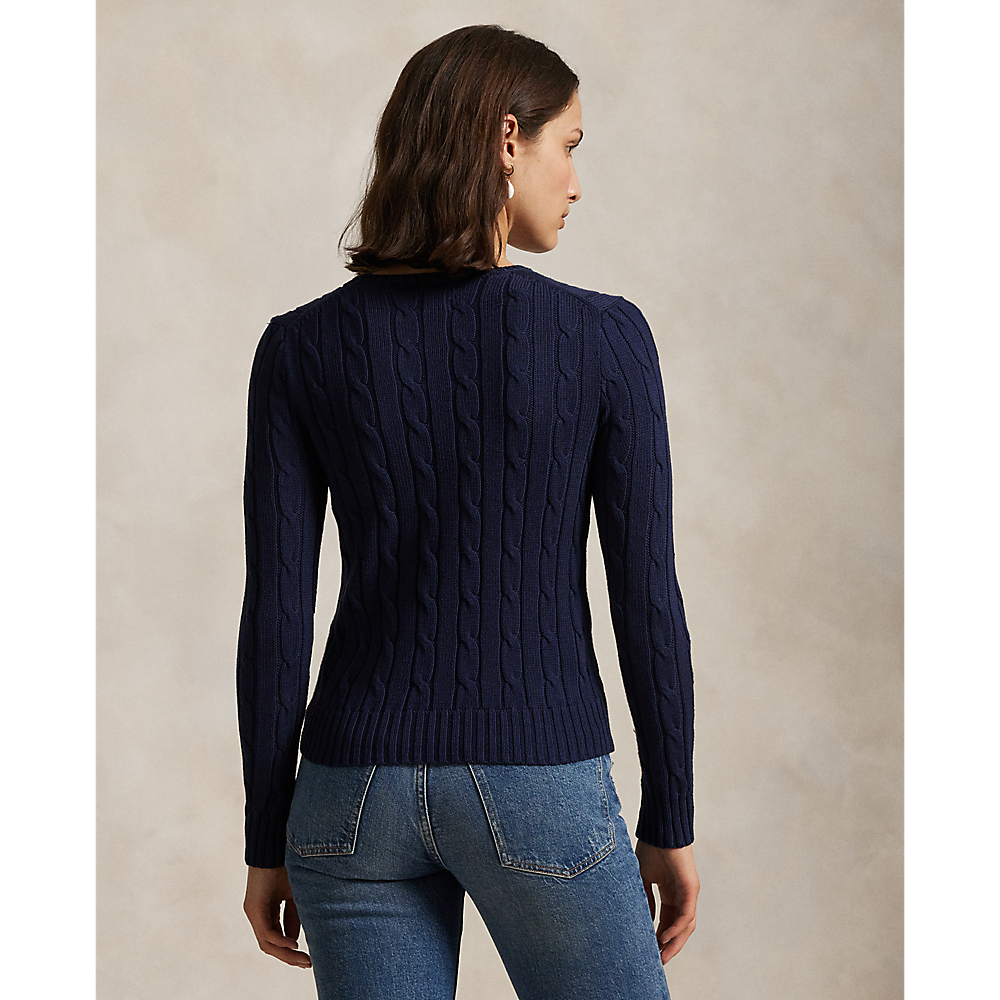 Polo Ralph Lauren - Cable Knit Cotton Crewneck Sweater - Hunter Navy