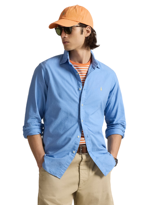 Polo Ralph Lauren - Classic Fit Garment-Dyed Oxford Shirt- Bristol Blue