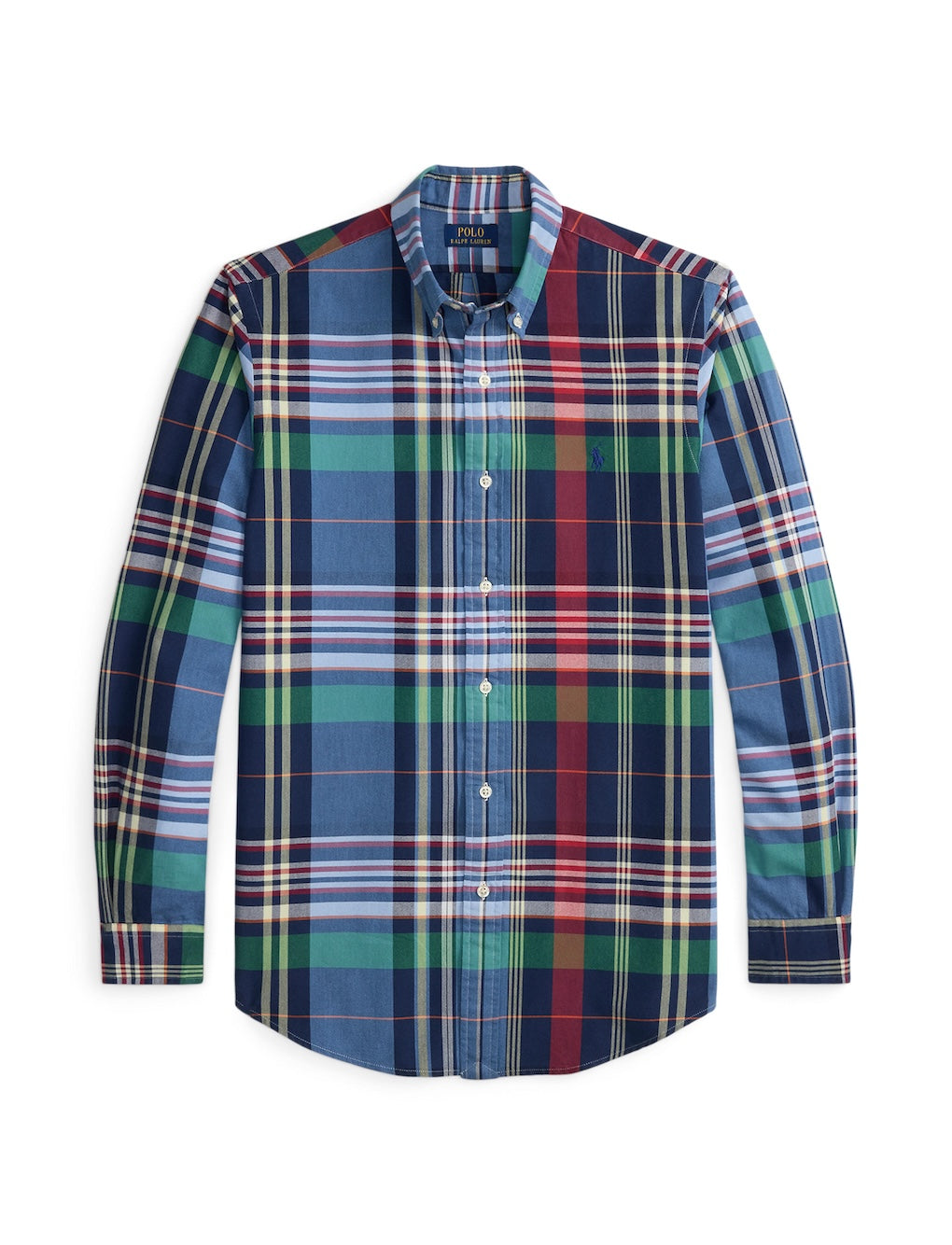 Polo Ralph Lauren - Custom Fit Plaid Oxford Shirt - Check - Blue/Red Multi