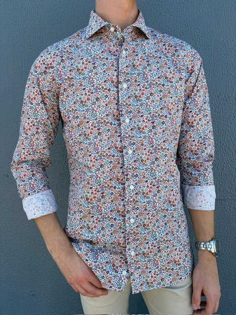 Altemflower - Positano Poplin Shirt - Floral - White Multi