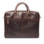 Oran Leather - Liam Bag - Brown | Brandy - men’s briefcase with two zippers and trolley strap.