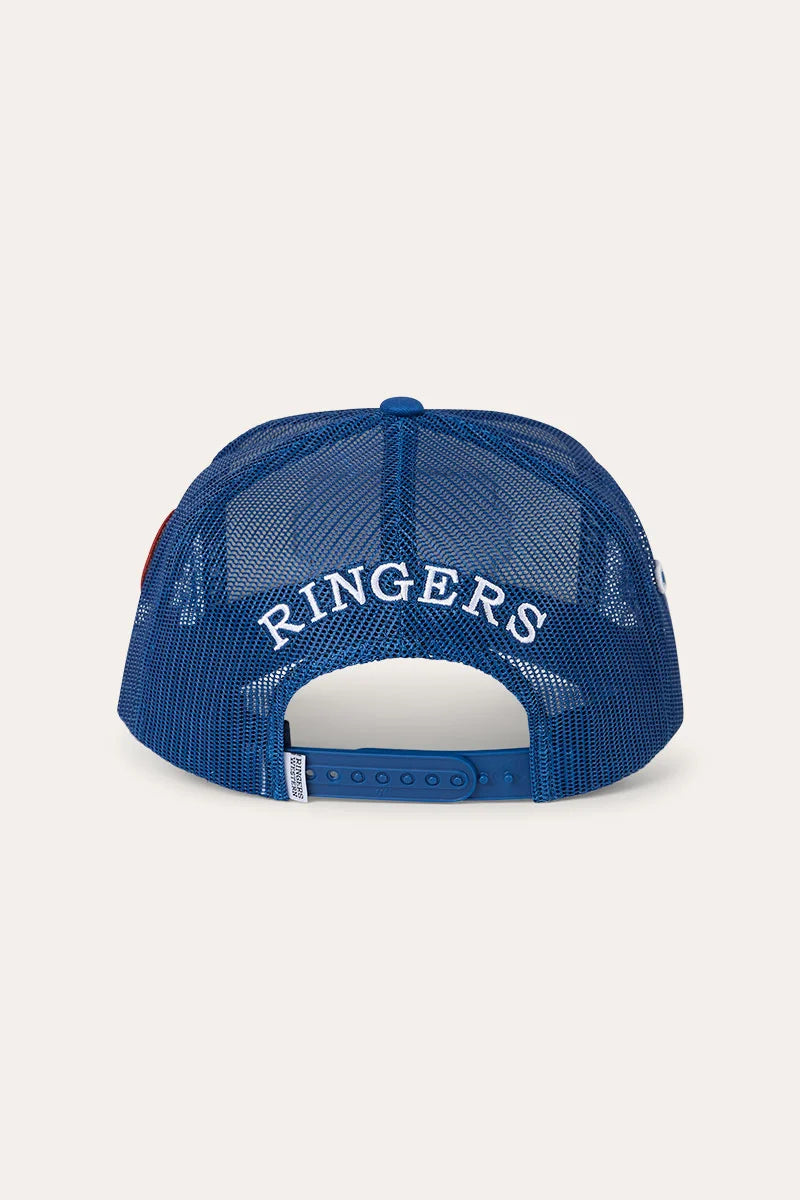 Ringers Western - Drive By Deep Fit Trucker Cap - Blue Cream