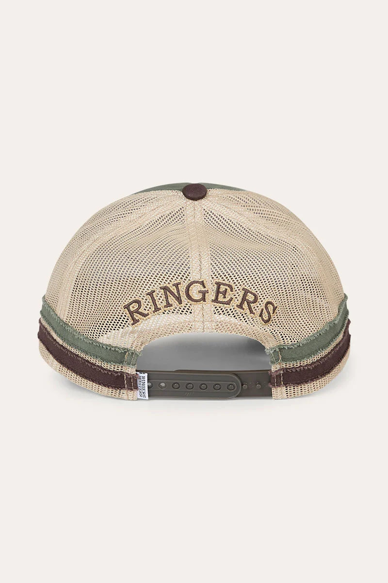 Ringers Western - Worn Out Deep Fit Trucker Cap - Army Choc