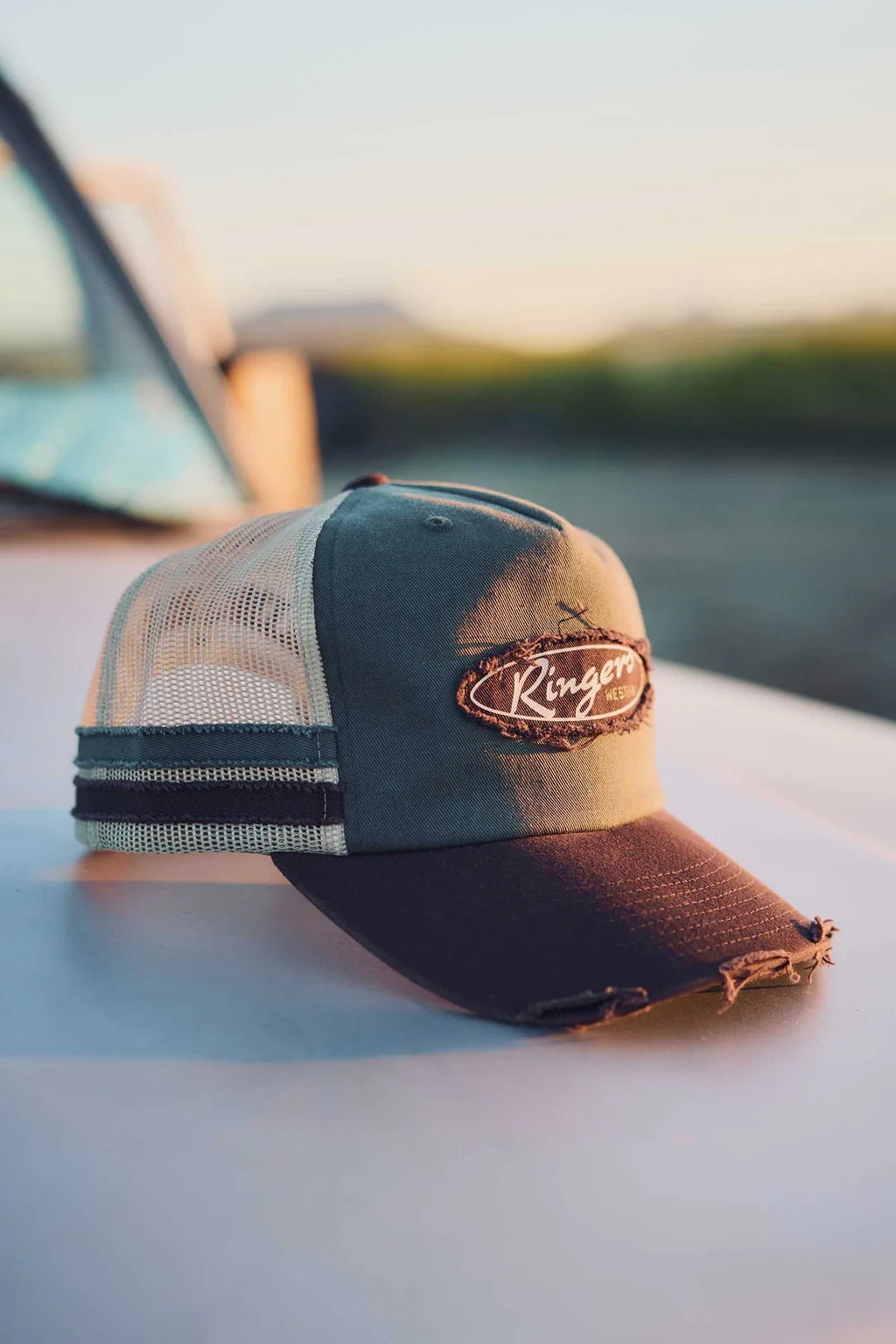 Ringers Western - Worn Out Deep Fit Trucker Cap - Army Choc