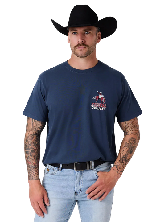 Ringers Western - Australian Cowboy Loose Fit T-Shirt - Washed Navy