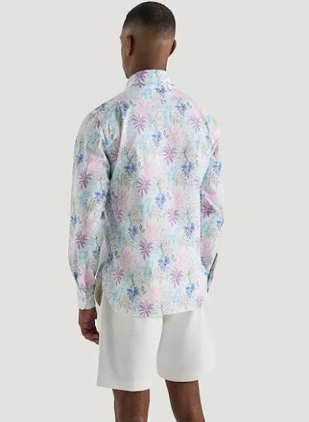 M.J. Bale - Rapallo Shirt - Printed - Multi - MULTIBUY showcasing vibrant multi-coloured print on a clean white base.