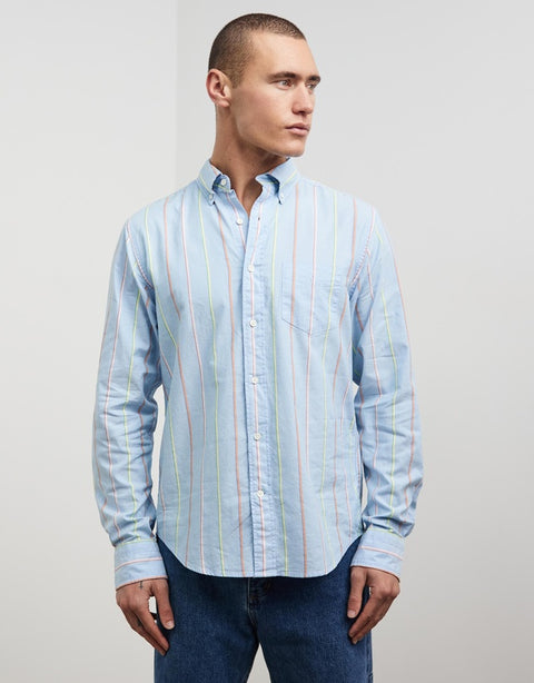 GANT - Oxford Shirt - UT Archive Stripe - Capri Blue