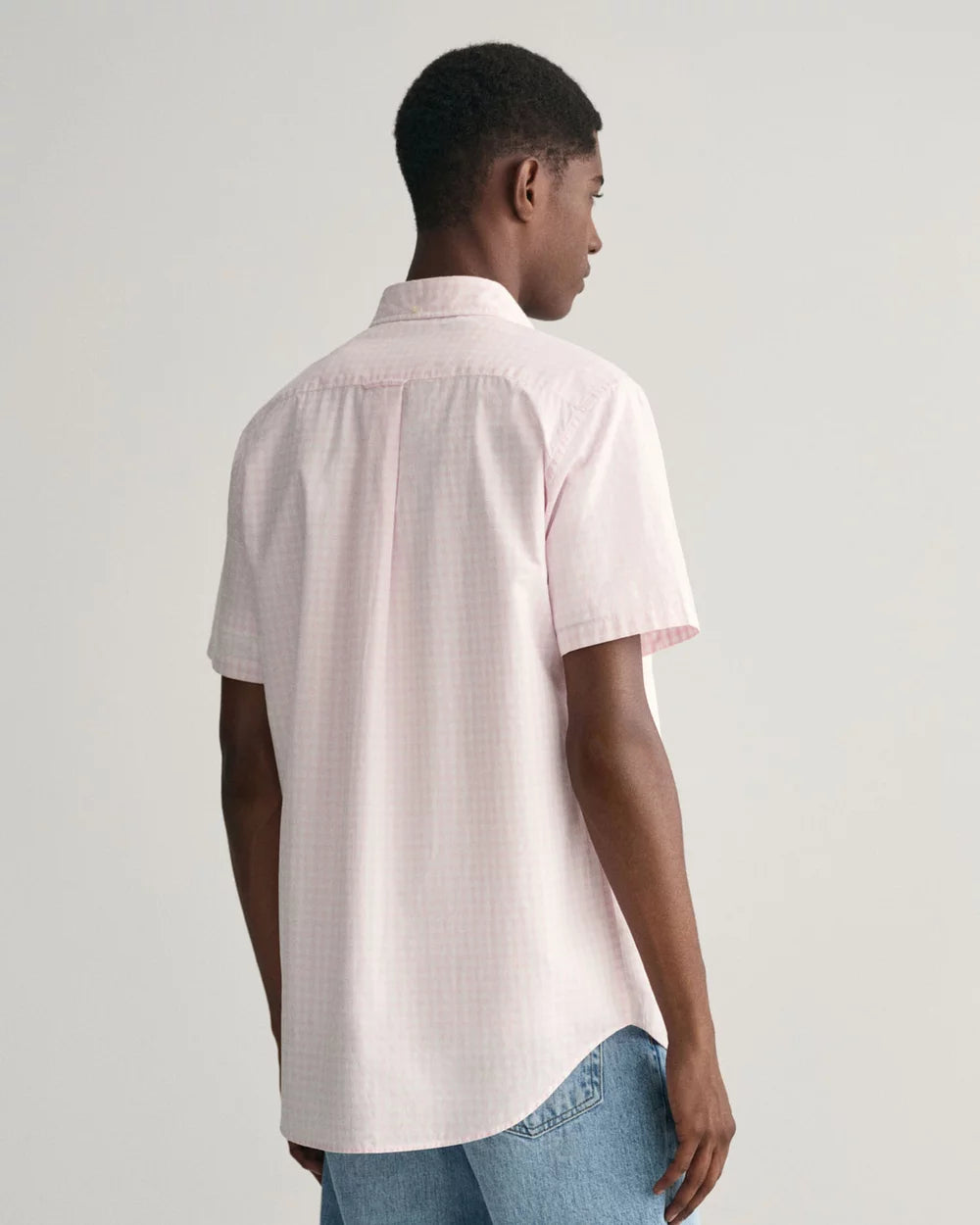 GANT - Poplin Short Sleeve Shirt Gingham - Light Pink